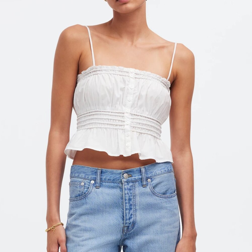 Madewell White Camisole Top - (S) NEW with Tags!